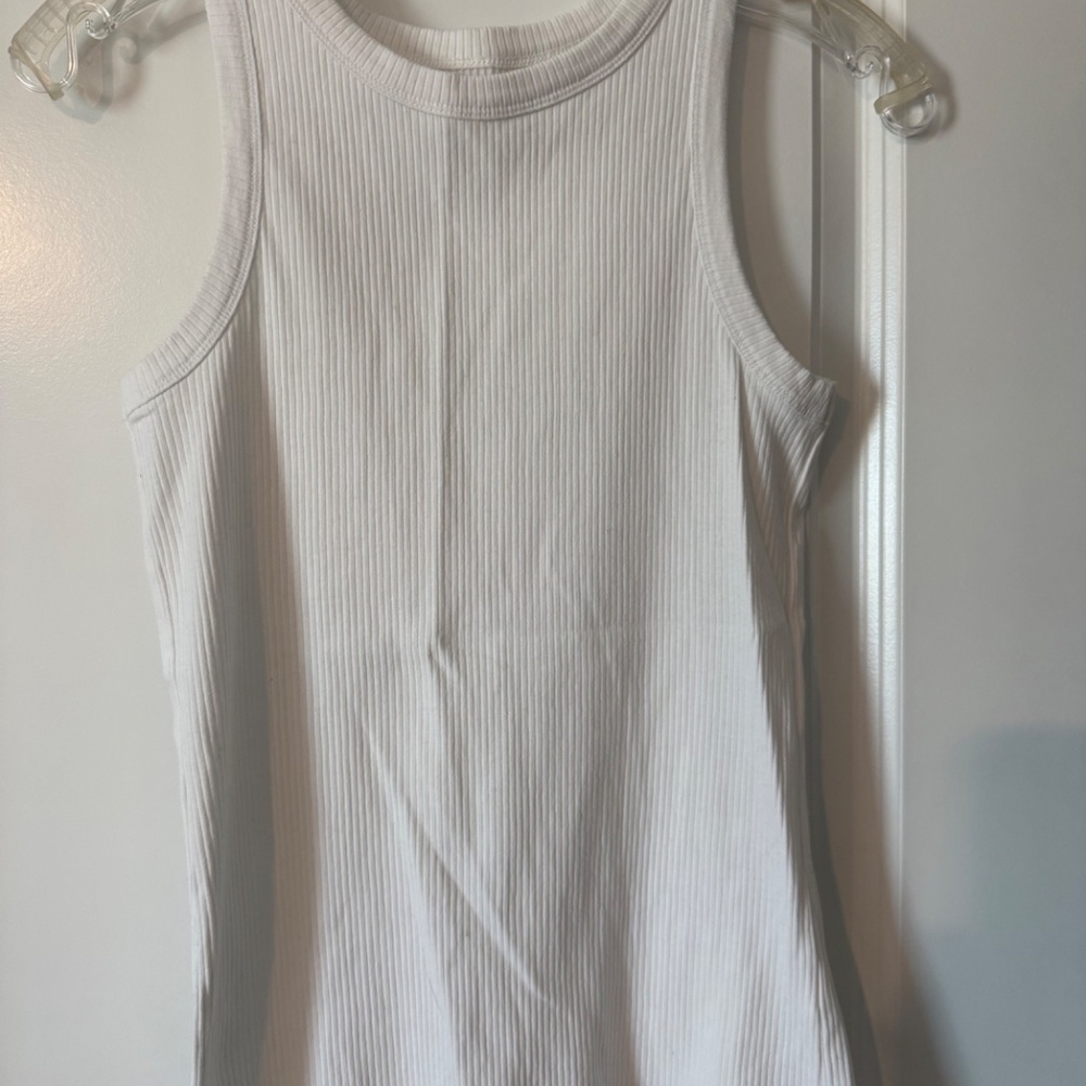Maurices White Ribbed Style Tank Top Sz: Large